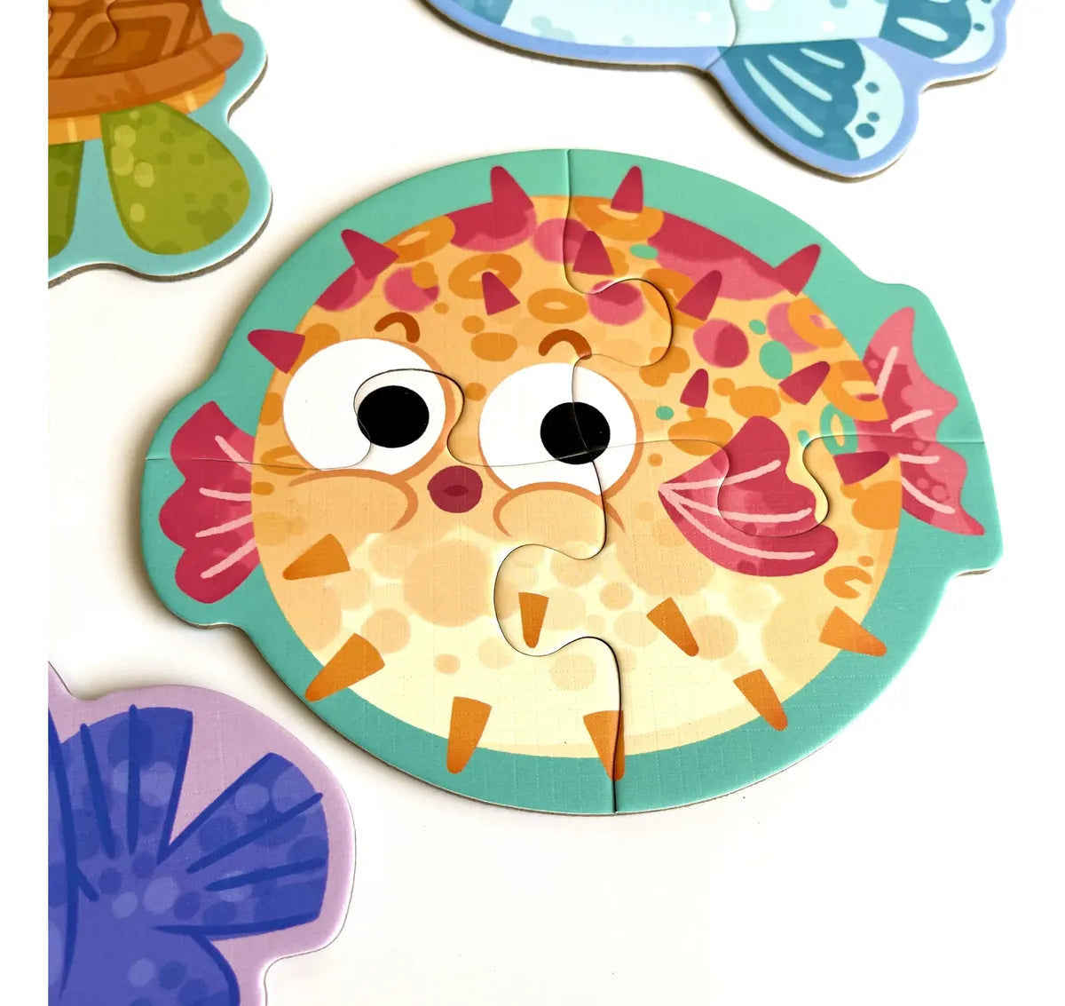 Puzzles Progresivos de Animales Marinos 2 A 5 Piezas