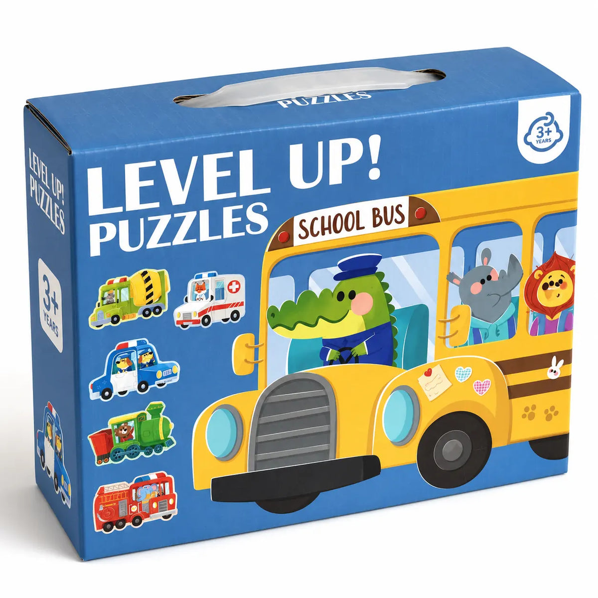 Puzzles Progresivos de Vehículos 2 A 5 Piezas 6 En 1