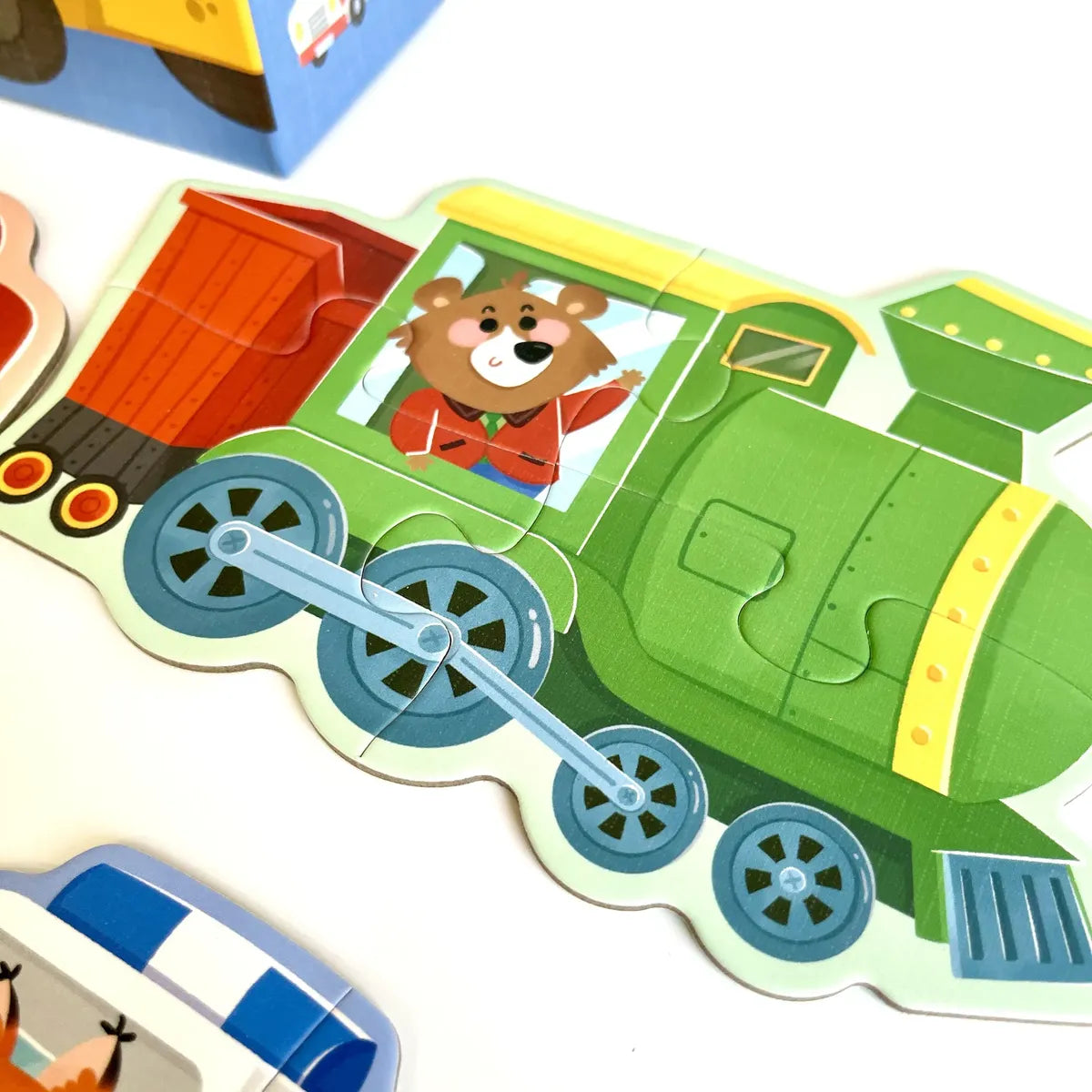 Puzzles Progresivos de Vehículos 2 A 5 Piezas 6 En 1
