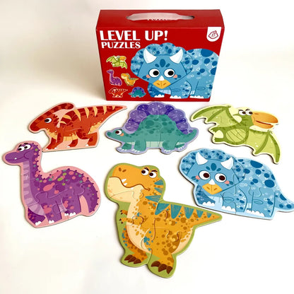 Puzzle Dinosaurios Progresivos 2 A 5 Piezas 6 En 1
