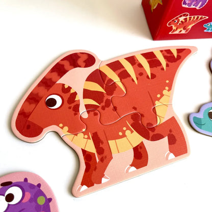 Puzzle Dinosaurios Progresivos 2 A 5 Piezas 6 En 1