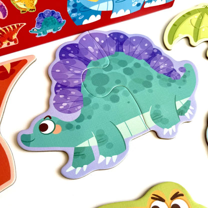 Puzzle Dinosaurios Progresivos 2 A 5 Piezas 6 En 1