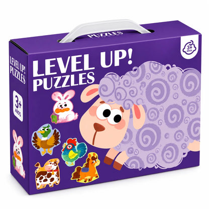 Puzzles de Animales de la granja 2 A 6 Piezas